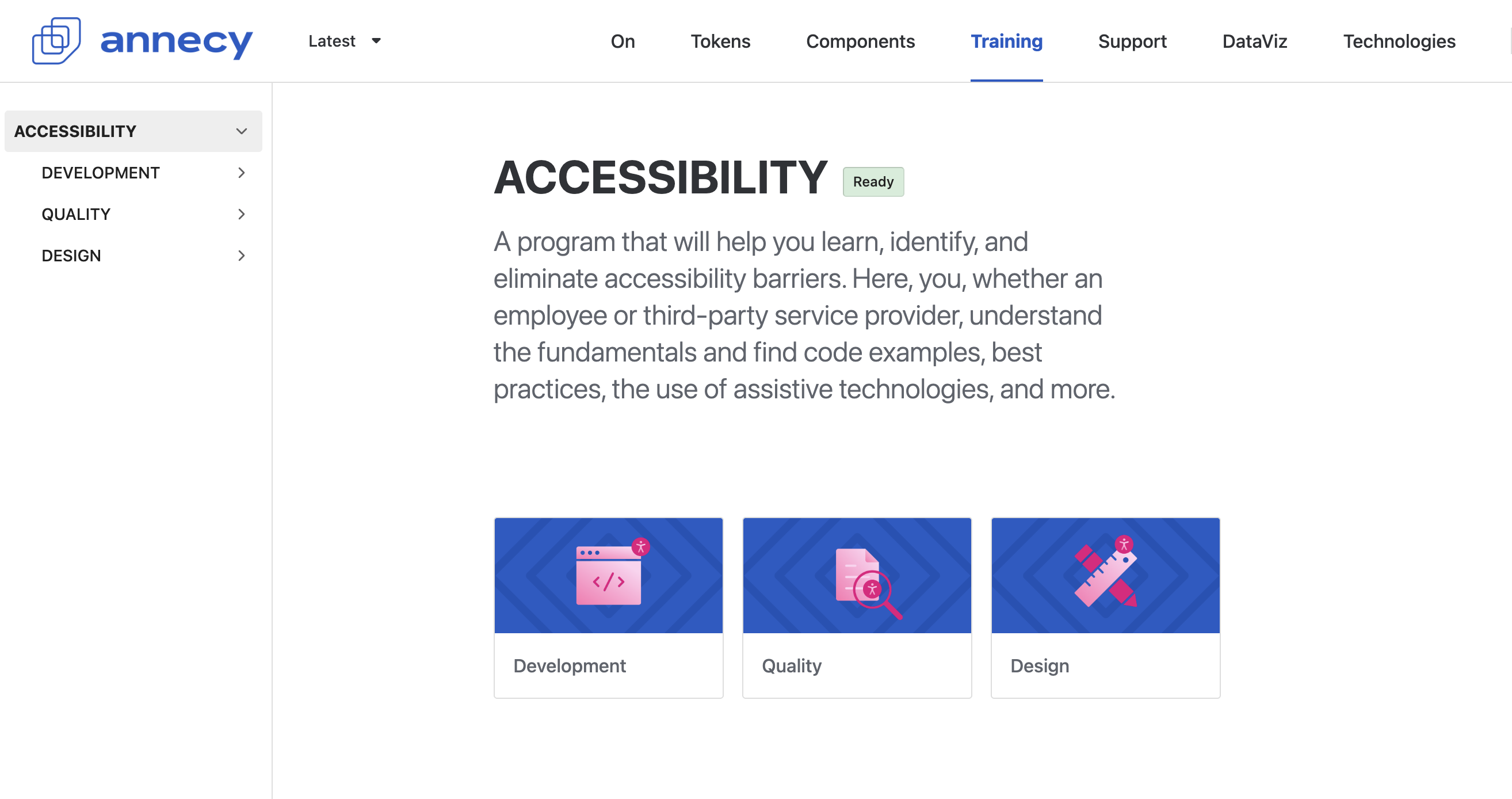 Accessibility strategy